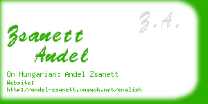 zsanett andel business card